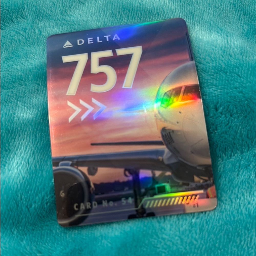 Delta Airlines Trading Card - 757